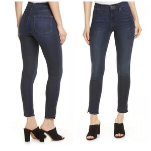 FRAME LE High Skinny Jeans Women's Size 25 Wythe Slit Hem Classic Denim Mid Rise